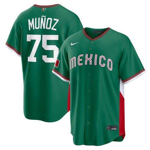 Andrés Muñoz Mexico Baseball 2026 World Baseball Classic Road Stadium Jersey - Green