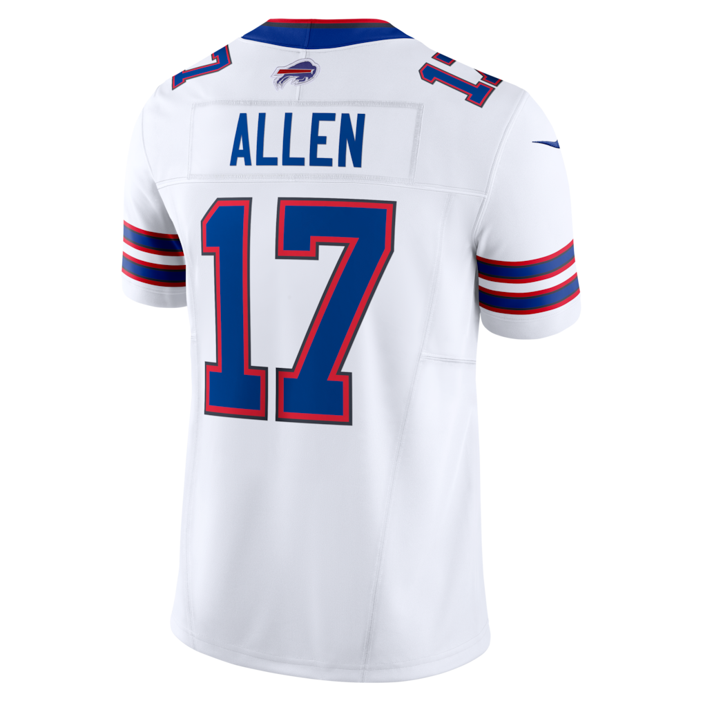 Custom #17 White BUF Football Shirt Top