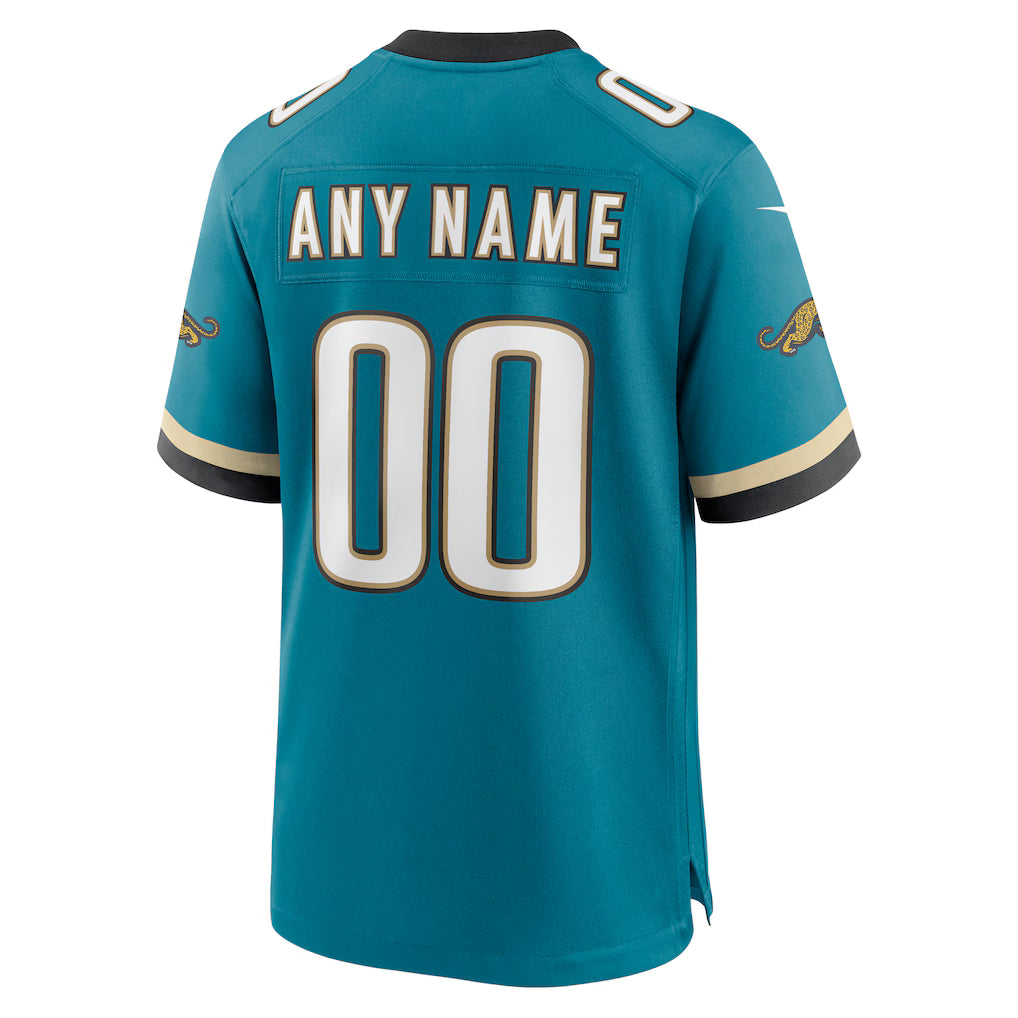 Custom Teal Throwback JAX Football Shirt Top