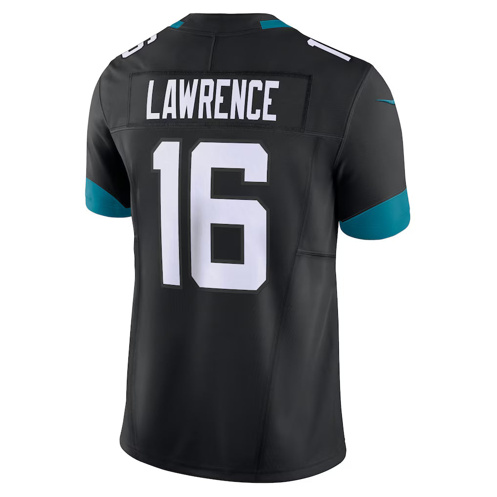 Custom #16 Black JAX Football Shirt Top