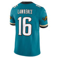 Custom #16 Teal Throwback JAX Football Shirt Top