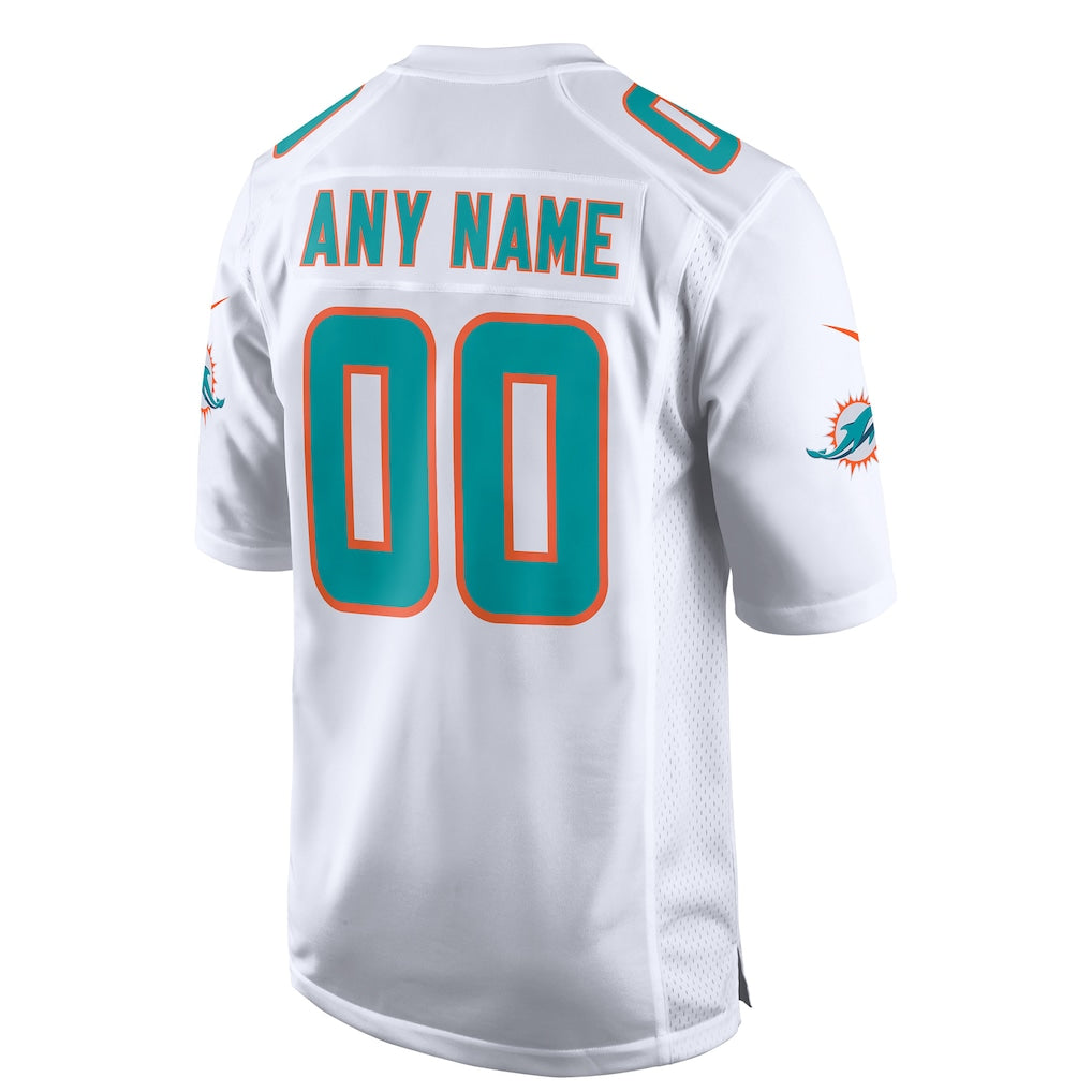 Custom White MIA Football Shirt Top