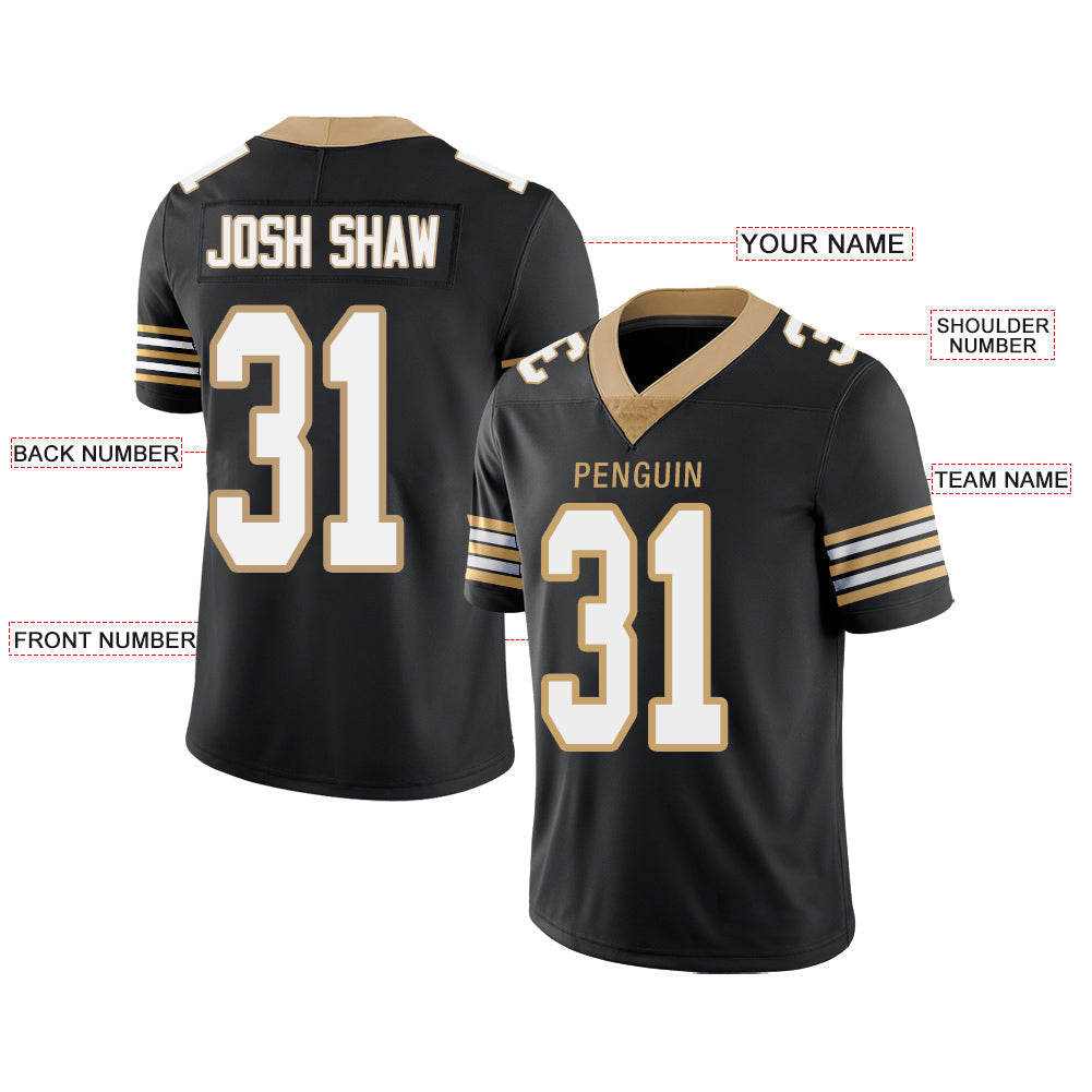 Custom Black Football Shirt Top