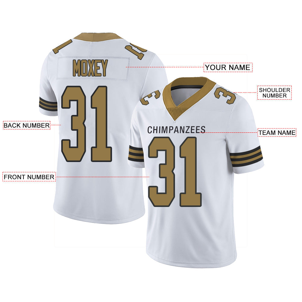Custom White Football Shirt Top