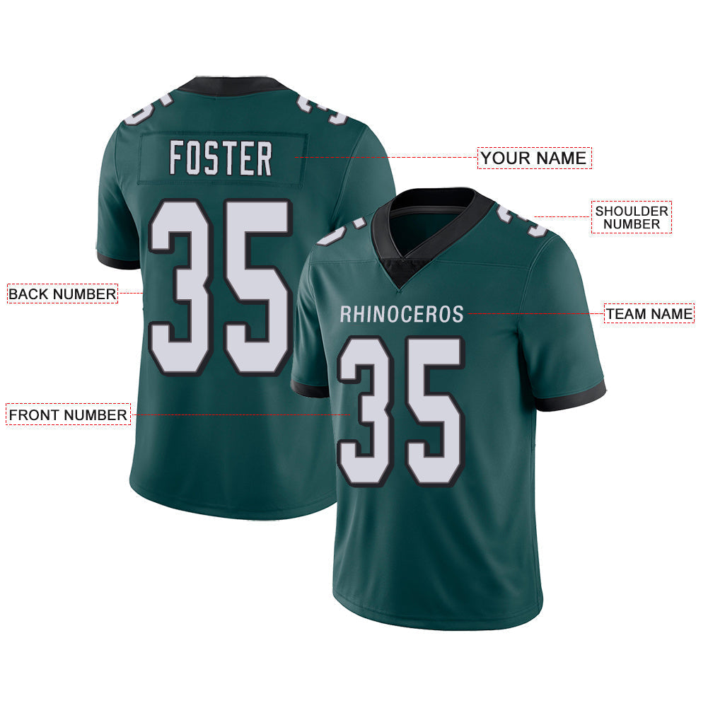 Custom Green PHI Football Shirt Top
