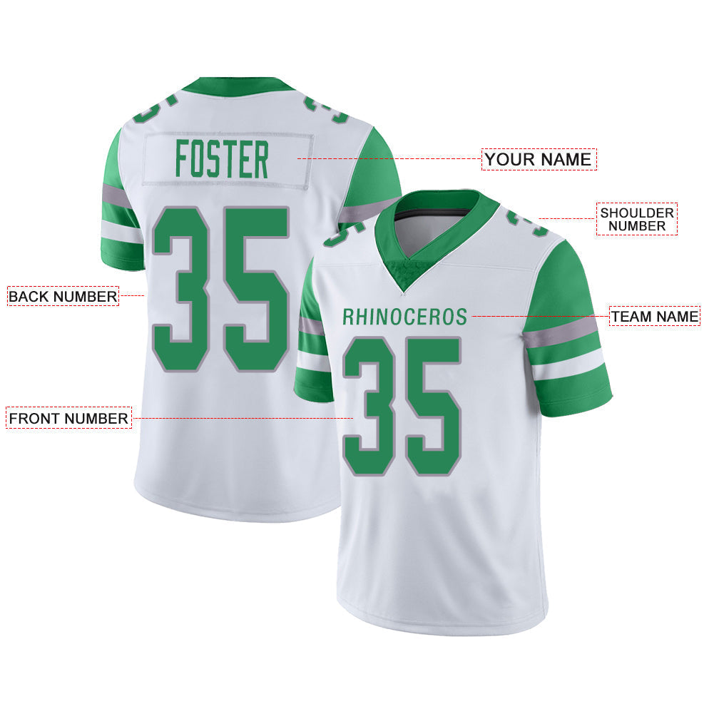 Custom White PHI Football Shirt Top