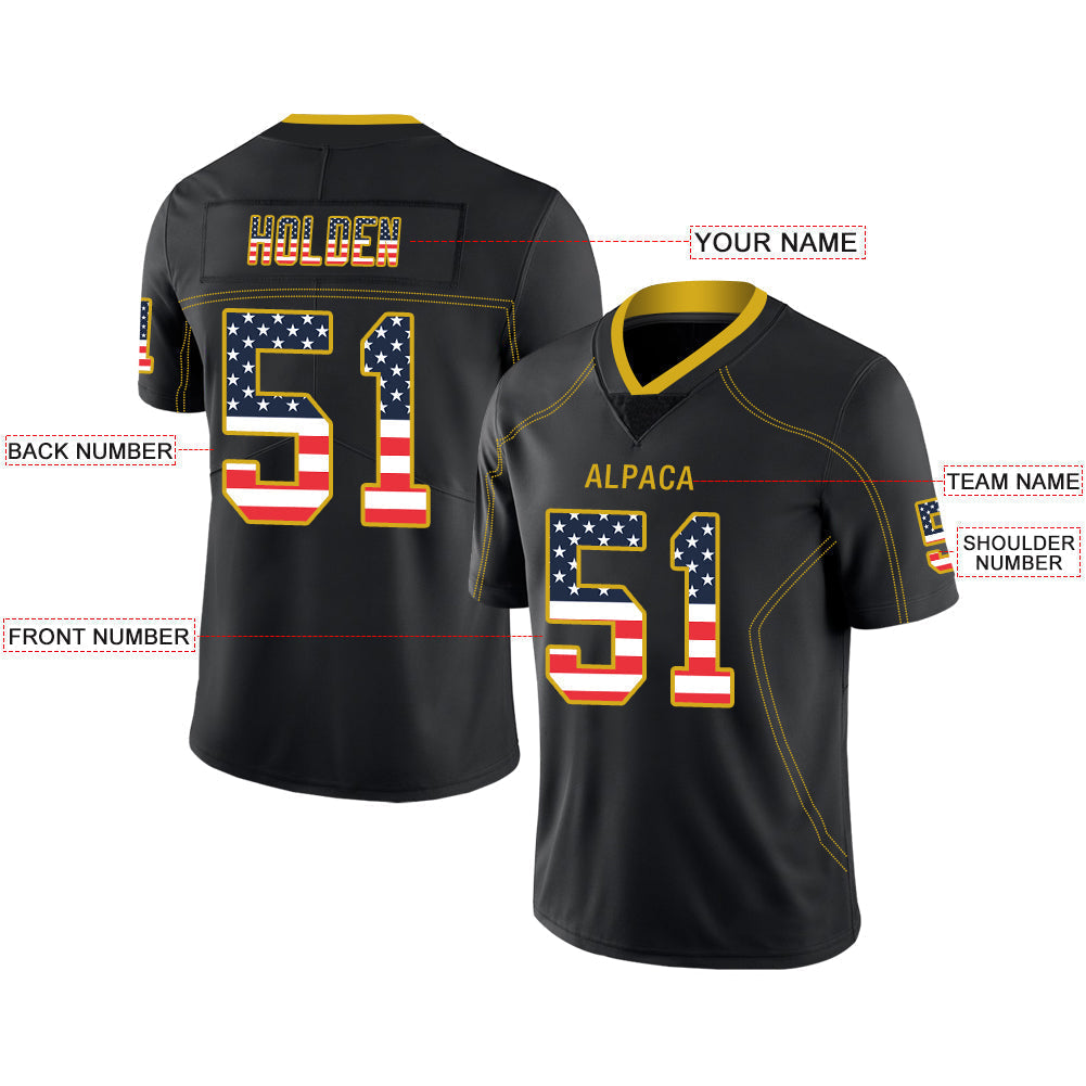 Custom Black PIT Football Shirt Top