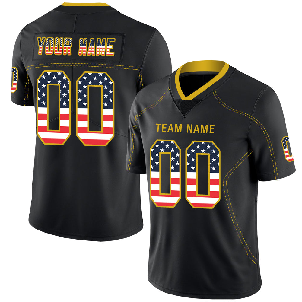 Custom Black PIT Football Shirt Top