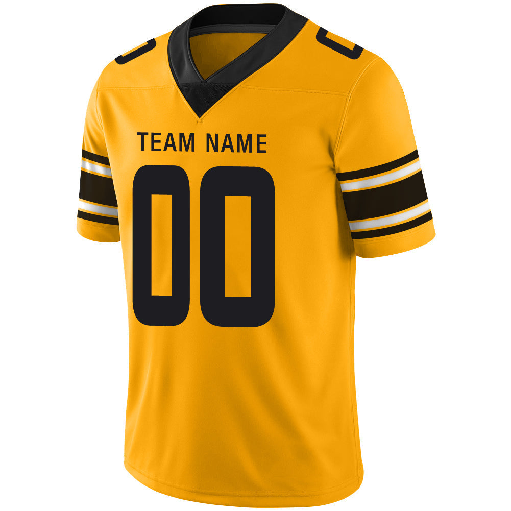 Custom Yellow PIT Football Shirt Top