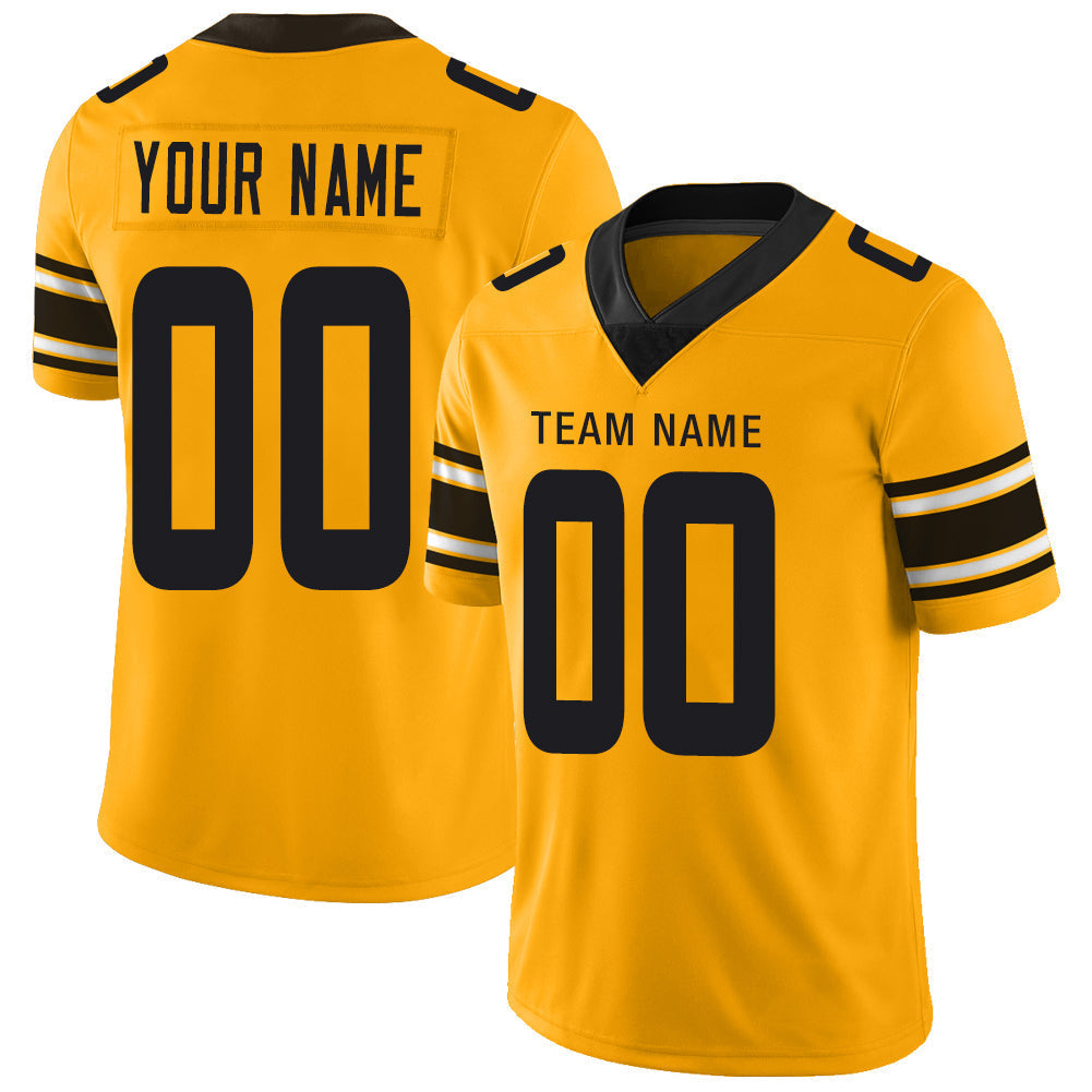 Custom Yellow PIT Football Shirt Top