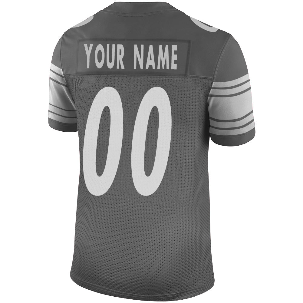 Custom Grey PIT Football Shirt Top