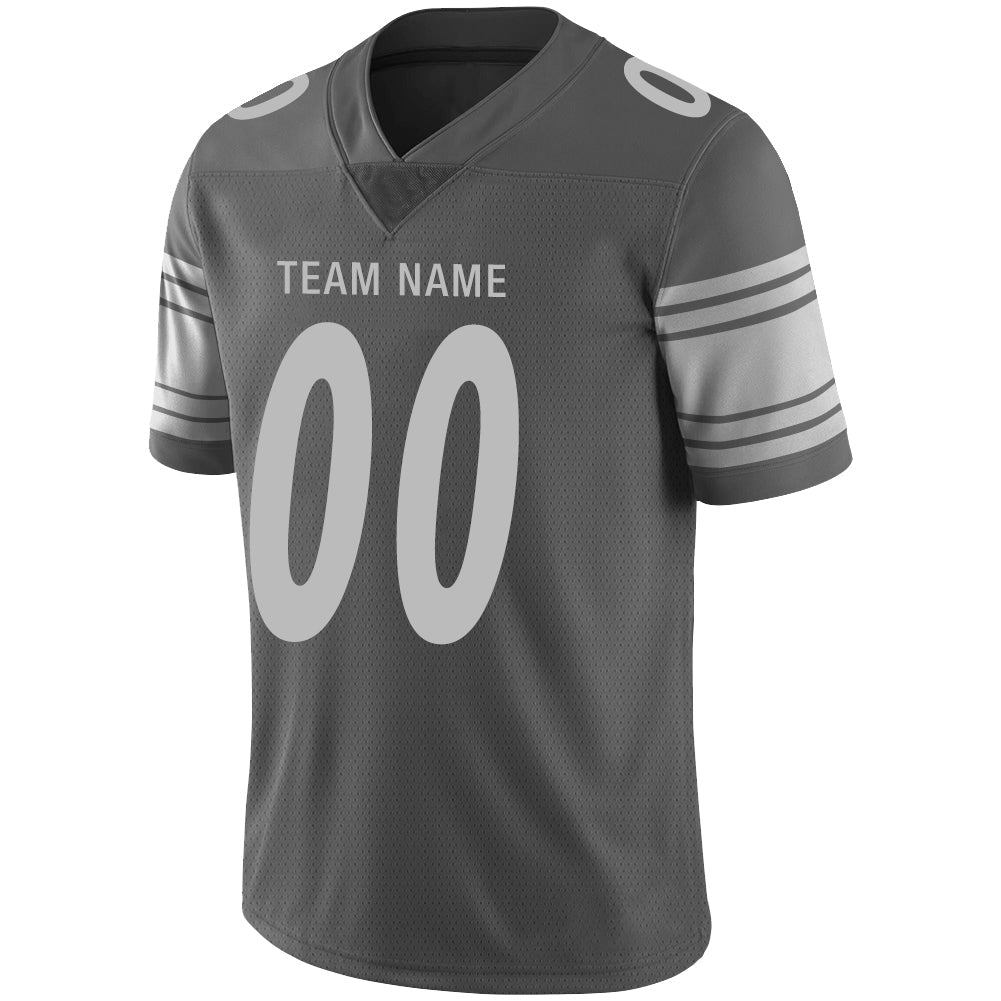 Custom Grey PIT Football Shirt Top