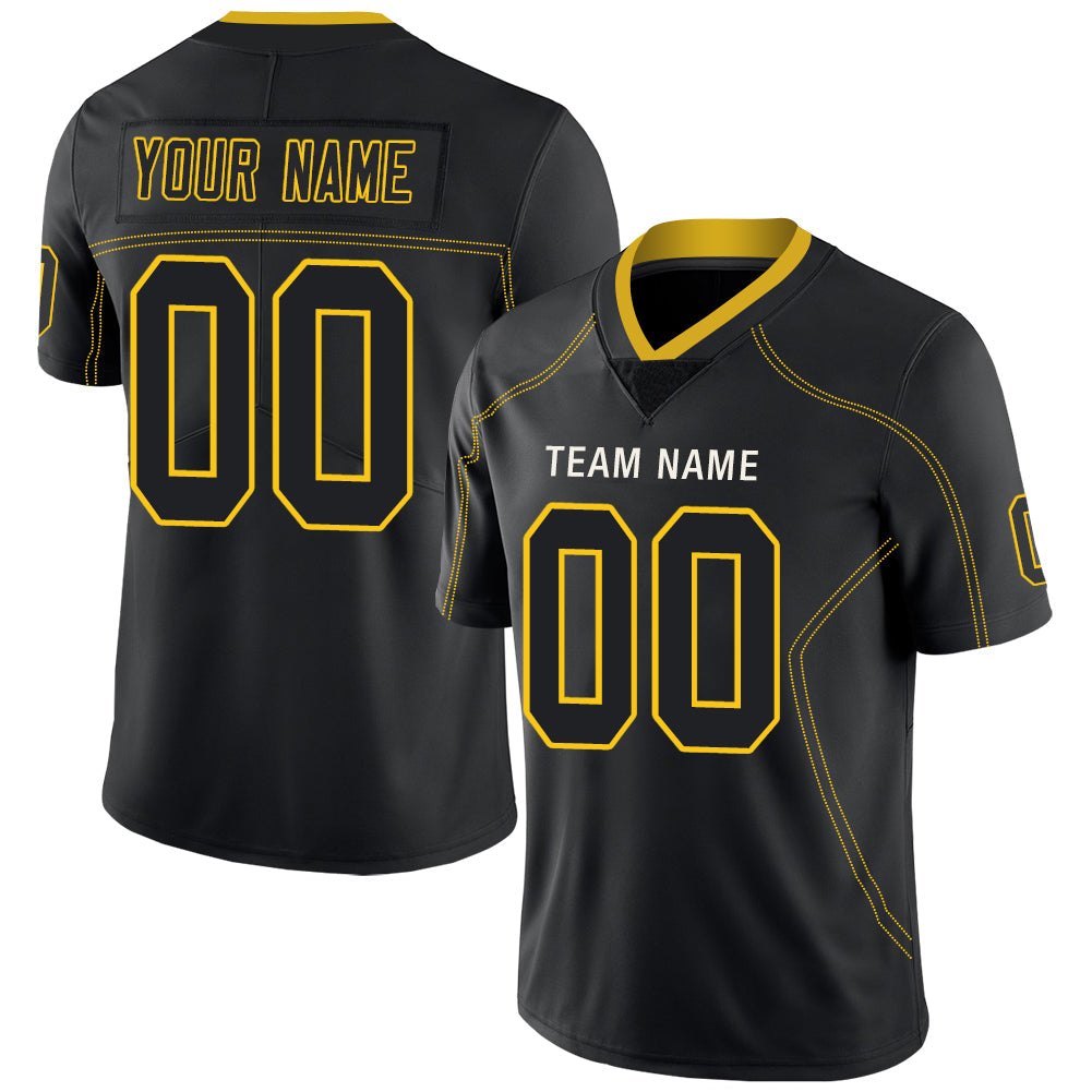 Custom Black PIT Football Shirt Top