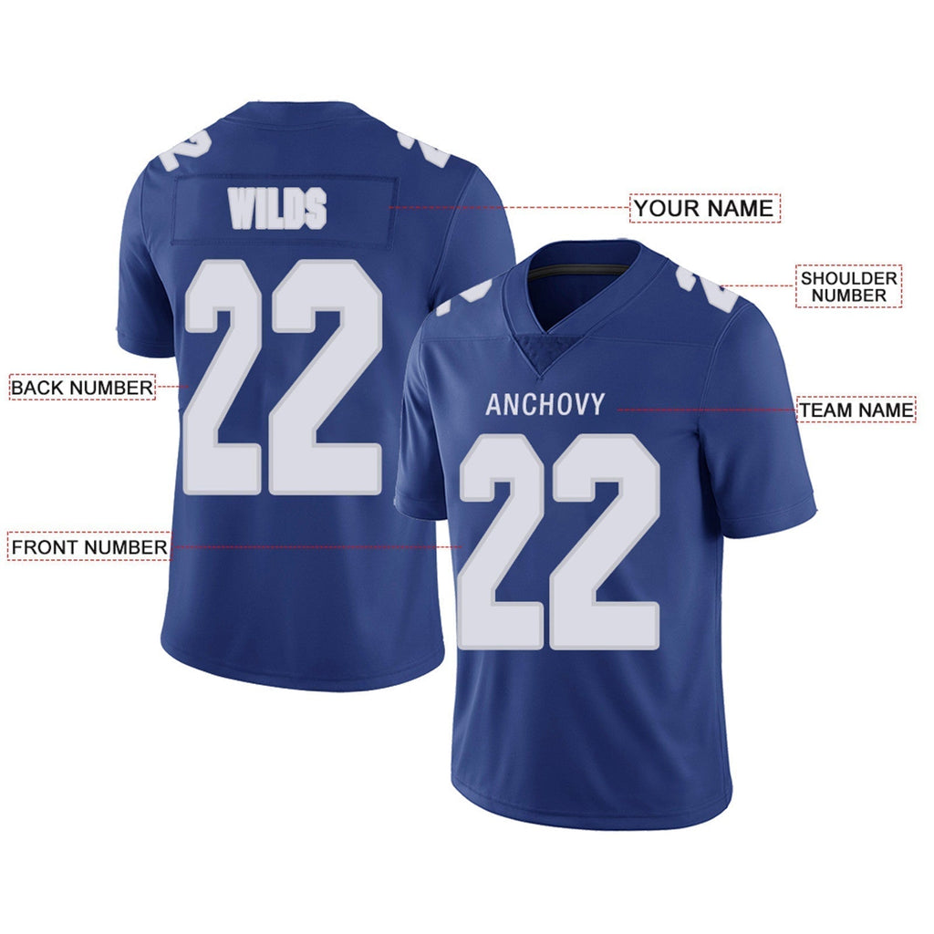 Custom Navy Football Shirt Top