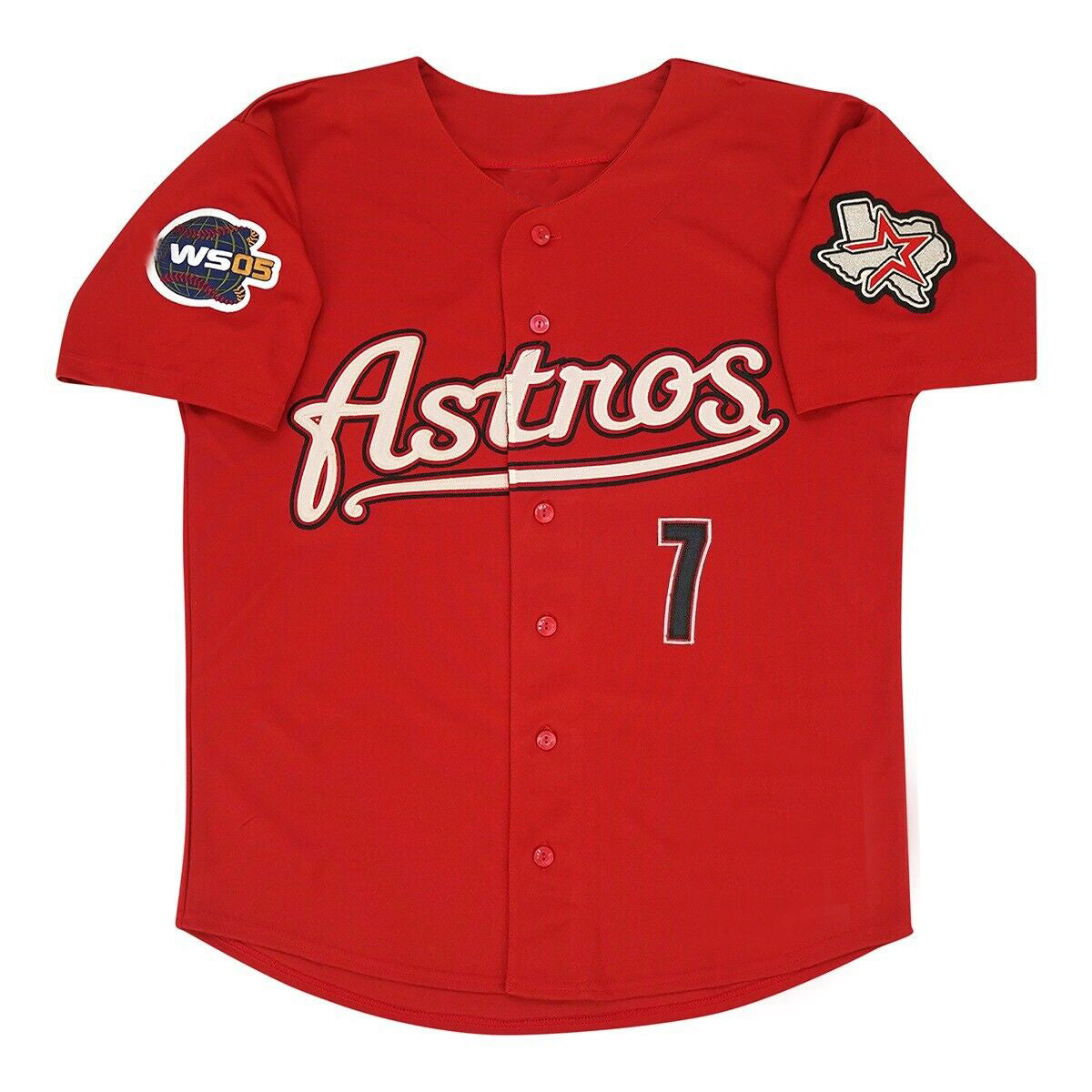 Custom Red 2012 HOU Baseball Shirt Top