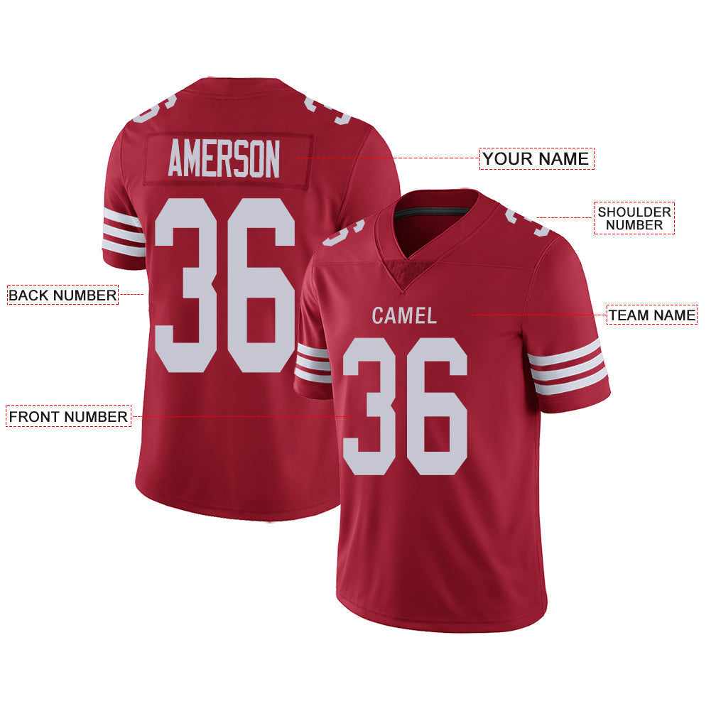 Custom Red SF Football Shirt Top
