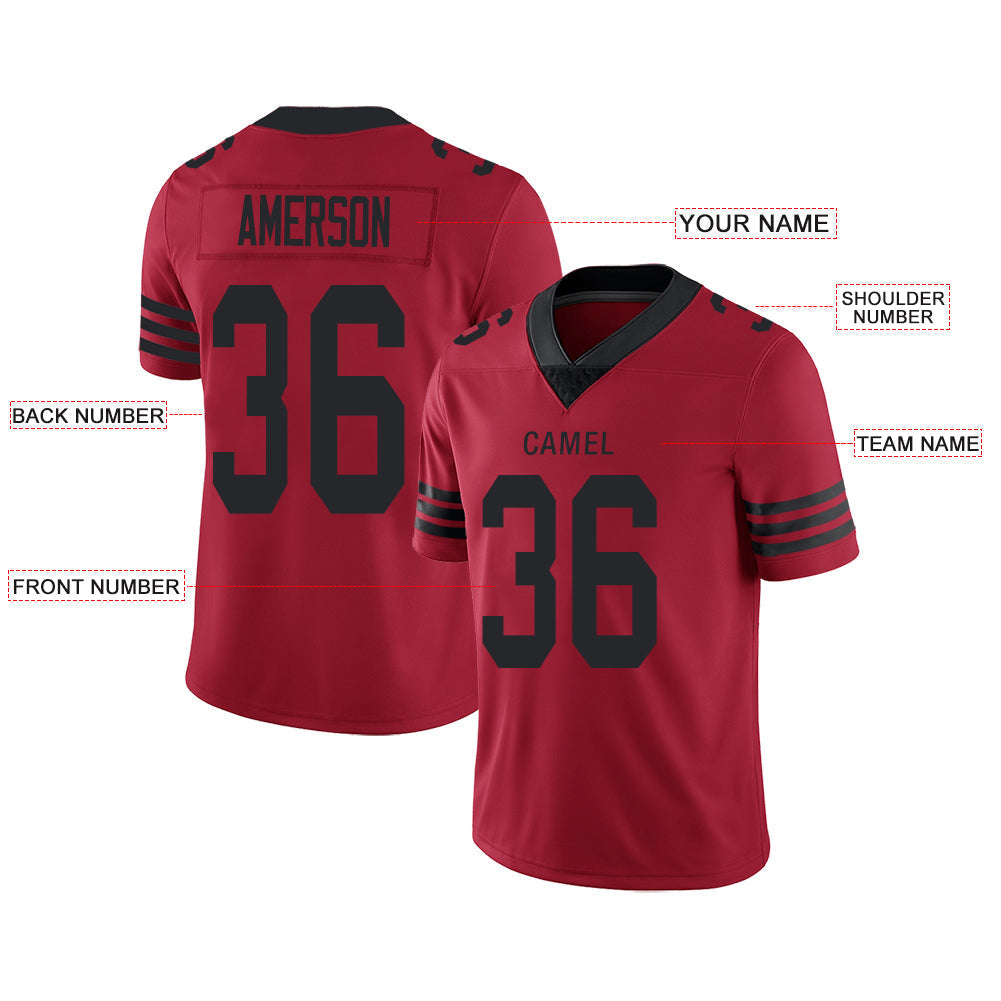 Custom Red SF Football Shirt Top