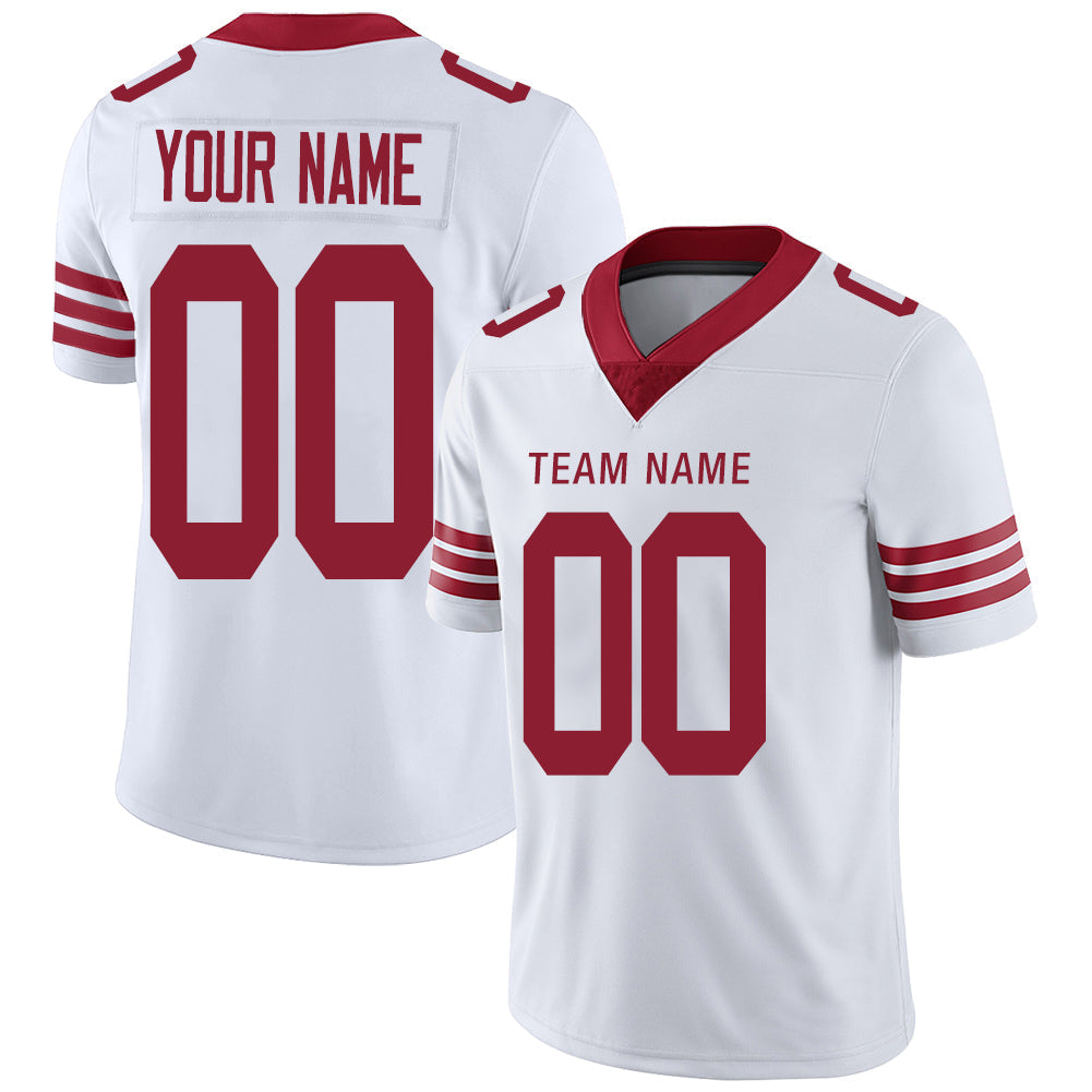 Custom White SF Football Shirt Top