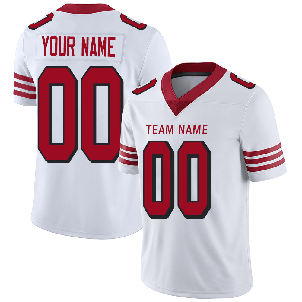 Custom White SF Football Shirt Top