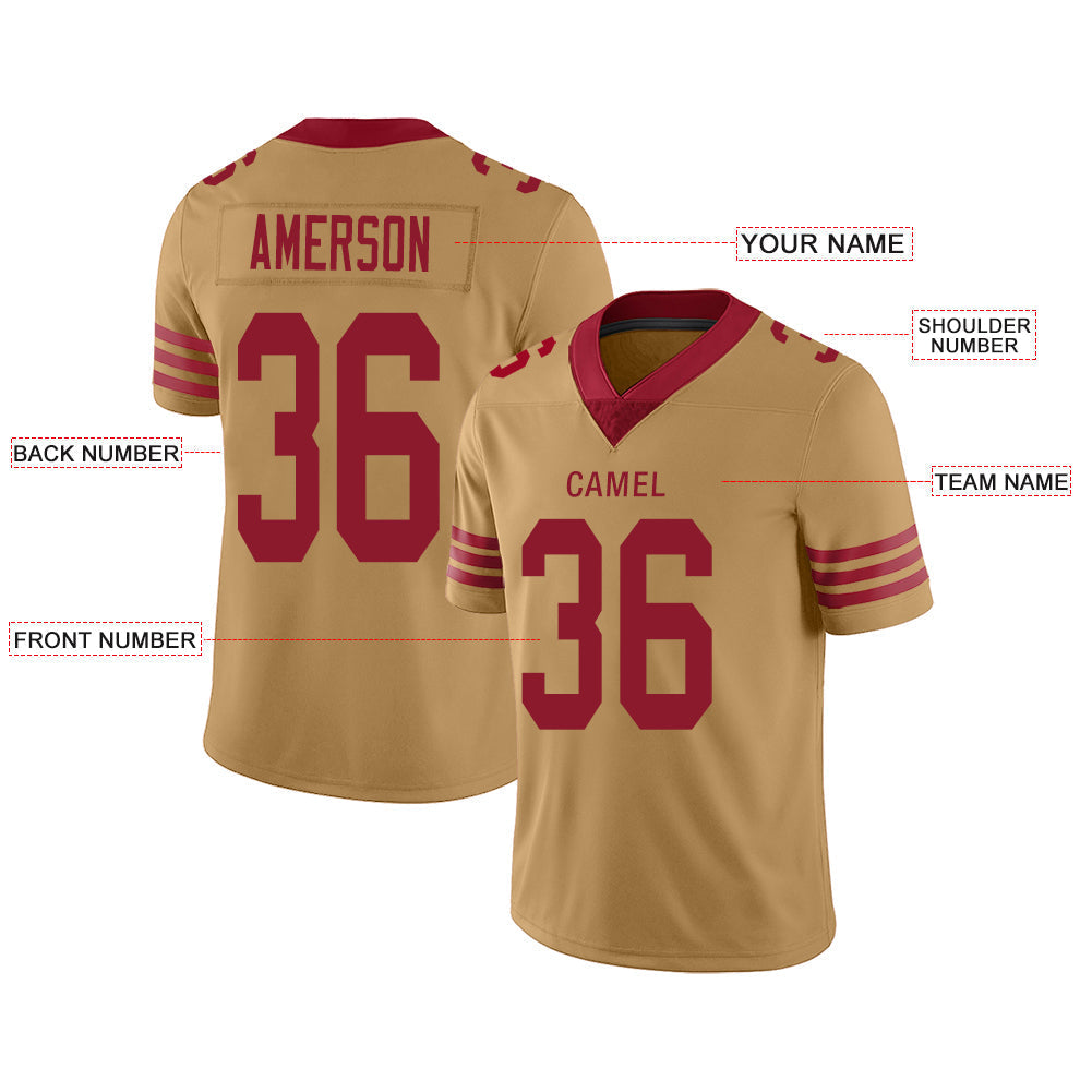 Custom Gold SF Football Shirt Top