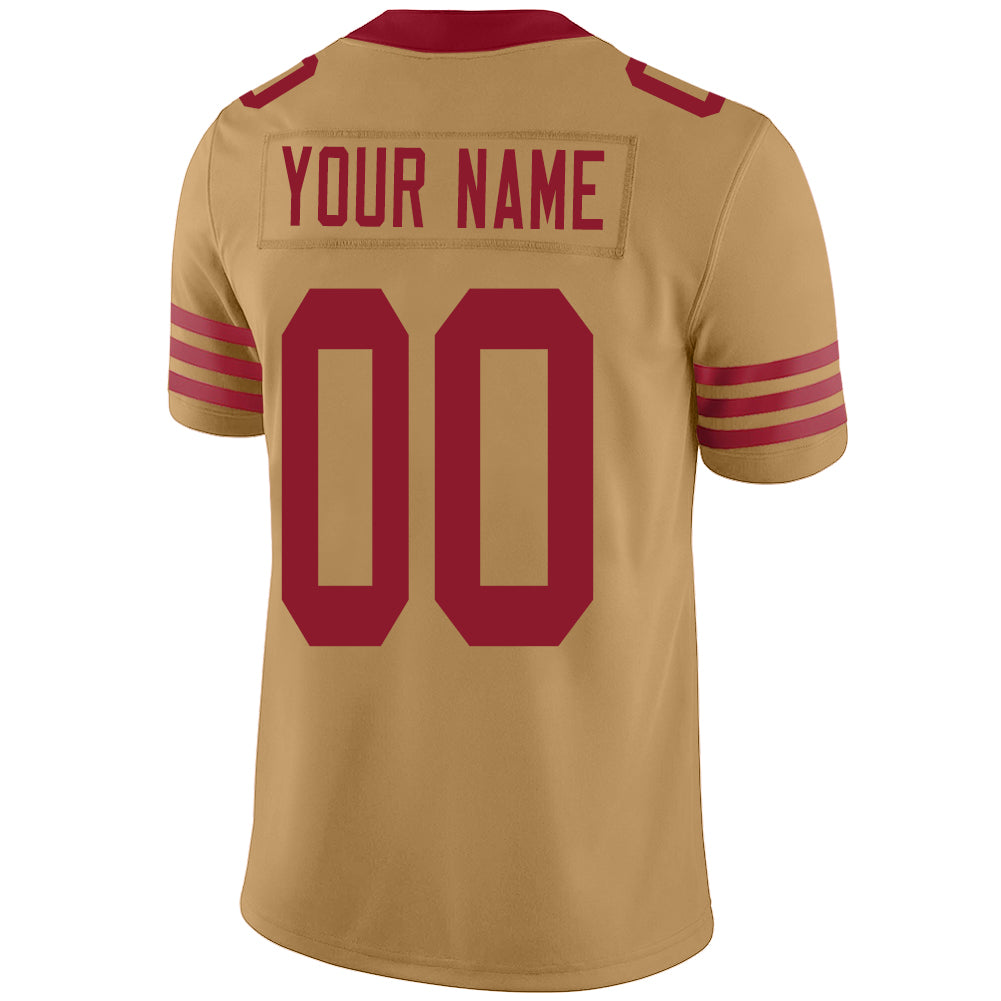 Custom Gold SF Football Shirt Top