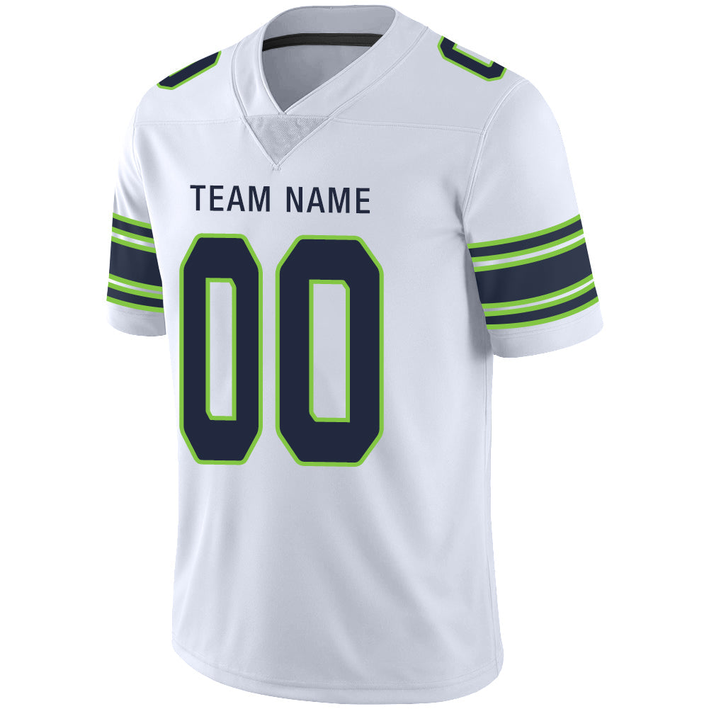 Custom White SEA Football Shirt Top