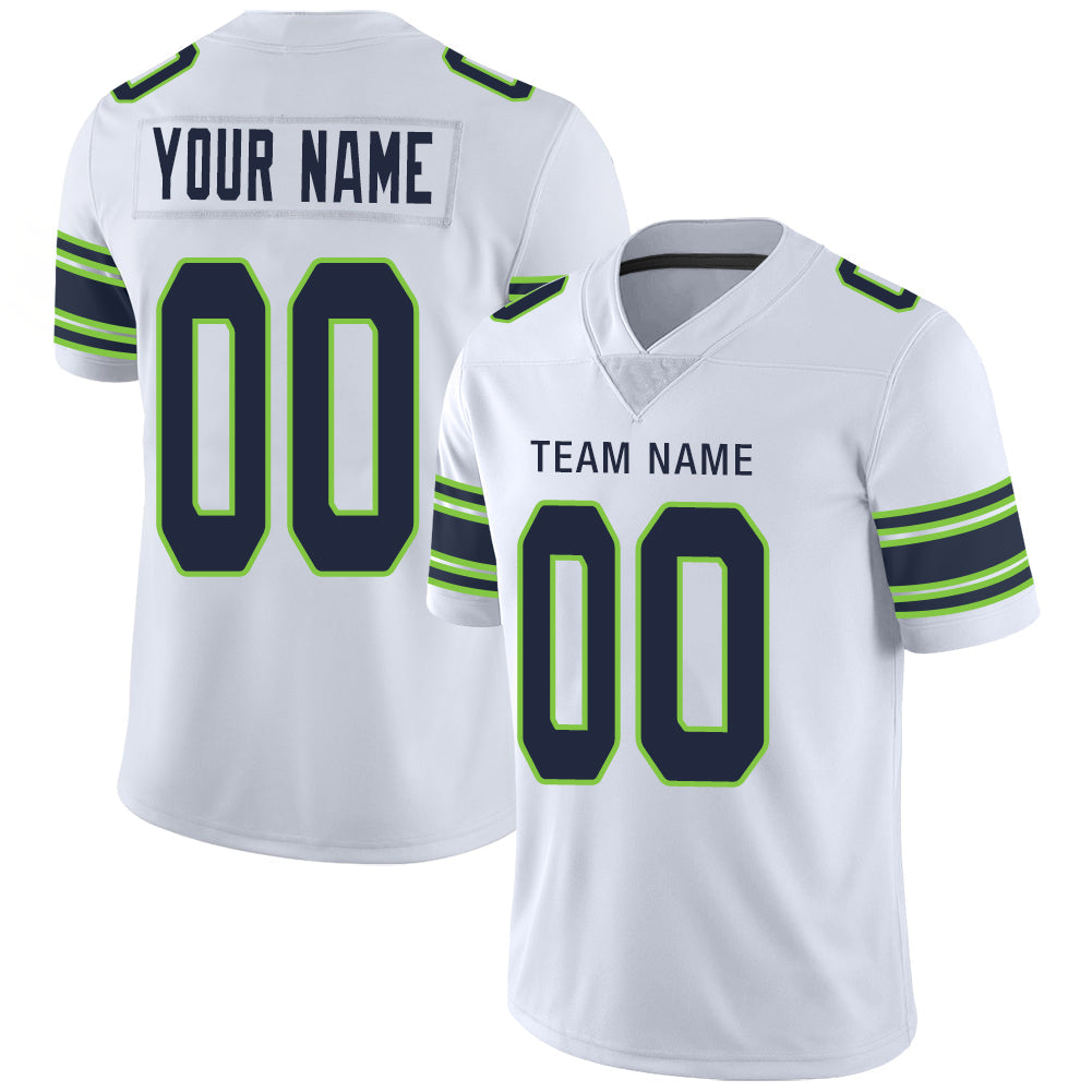 Custom White SEA Football Shirt Top