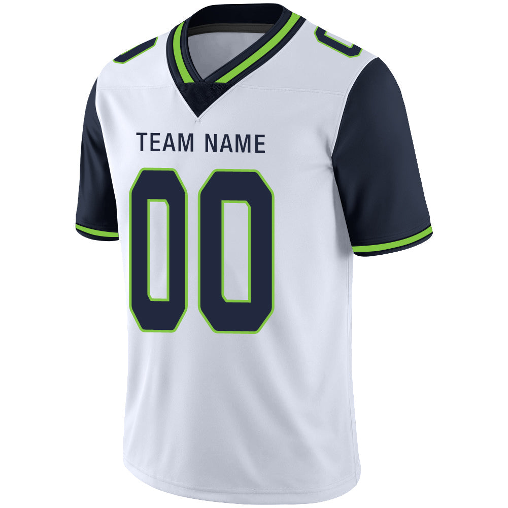 Custom White SEA Football Shirt Top