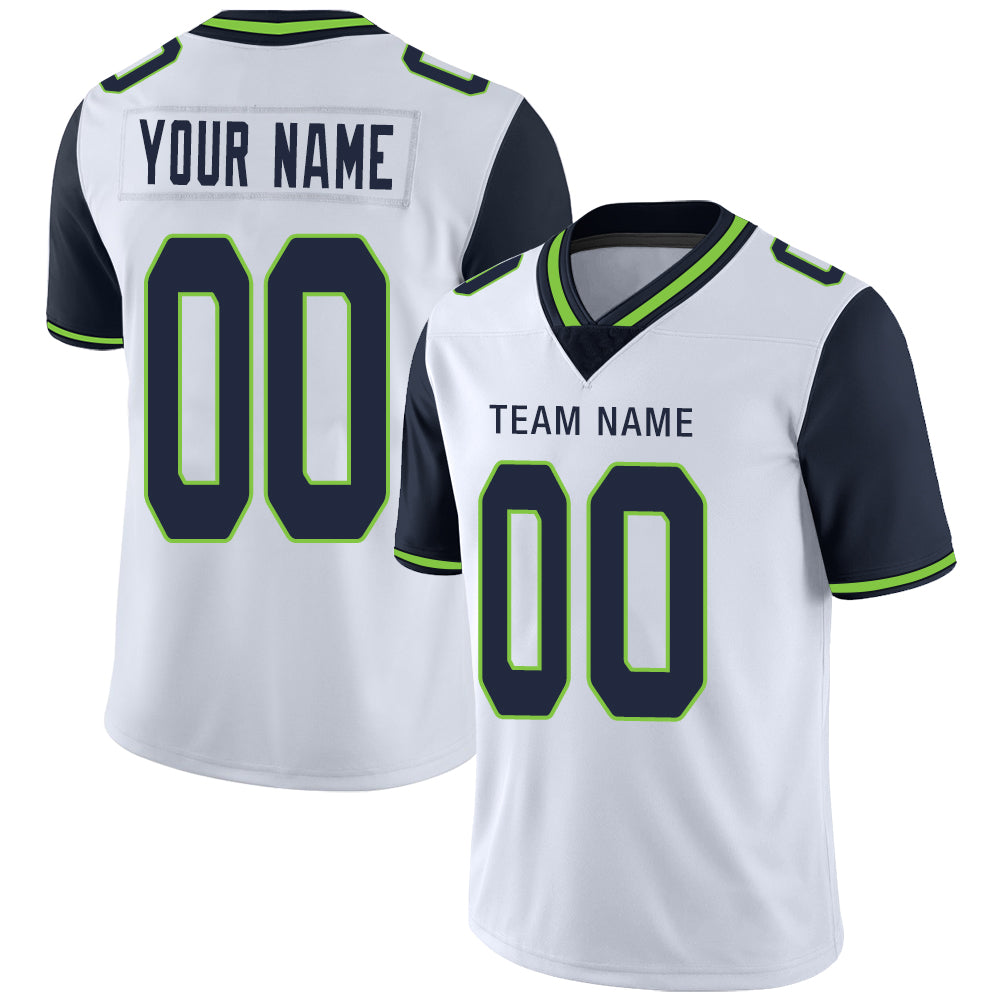 Custom White SEA Football Shirt Top