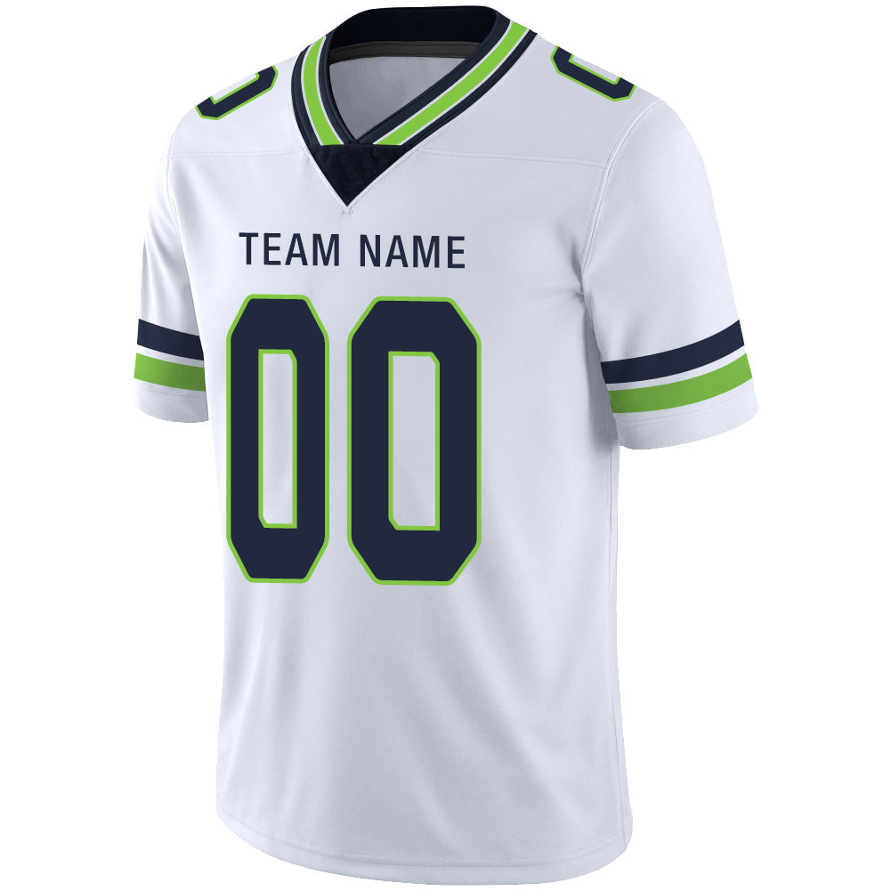 Custom White SEA Football Shirt Top