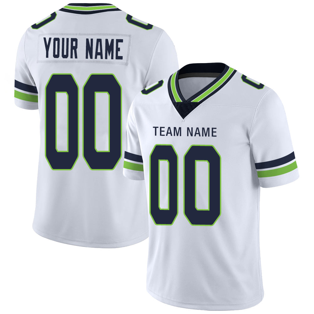 Custom White SEA Football Shirt Top