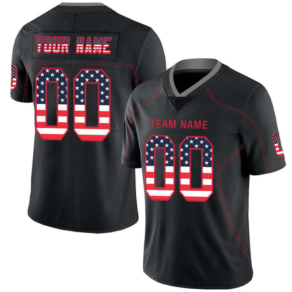 Custom Black TB Football Shirt Top