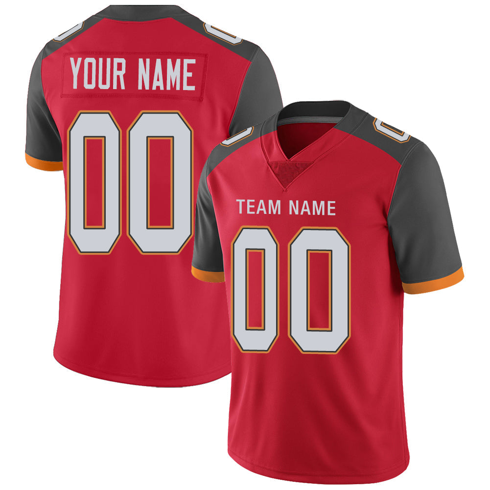Custom Red TB Football Shirt Top