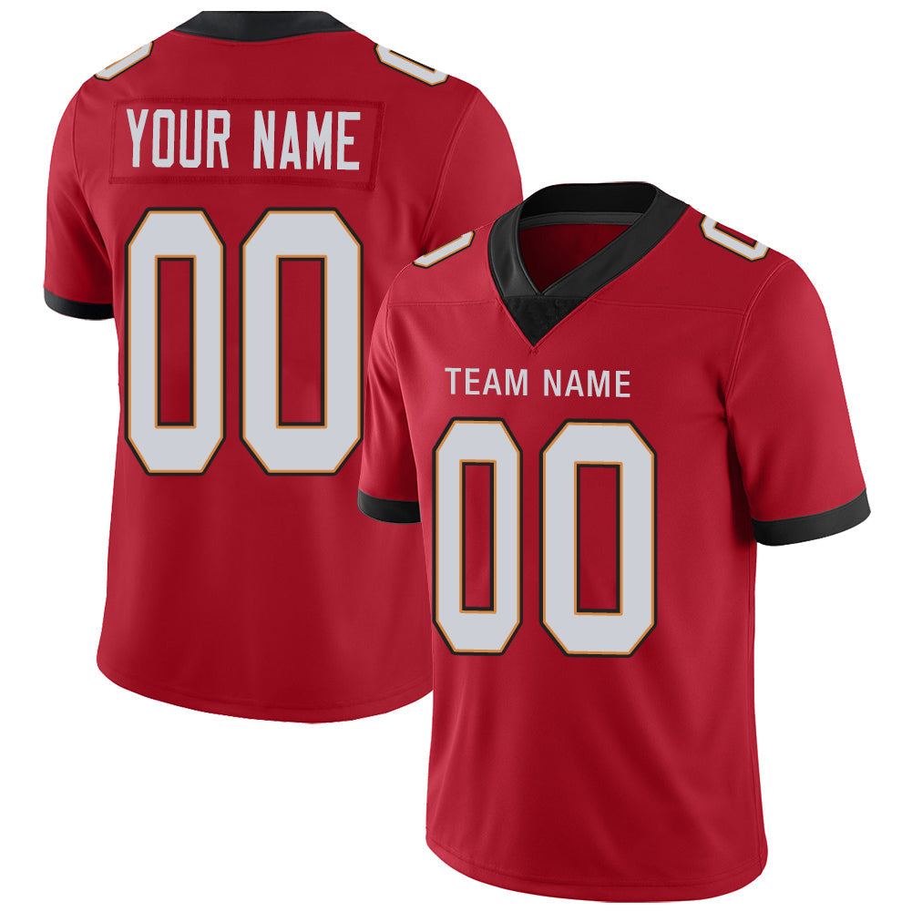 Custom Red TB Football Shirt Top