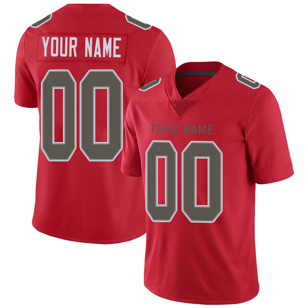 Custom Red TB Football Shirt Top