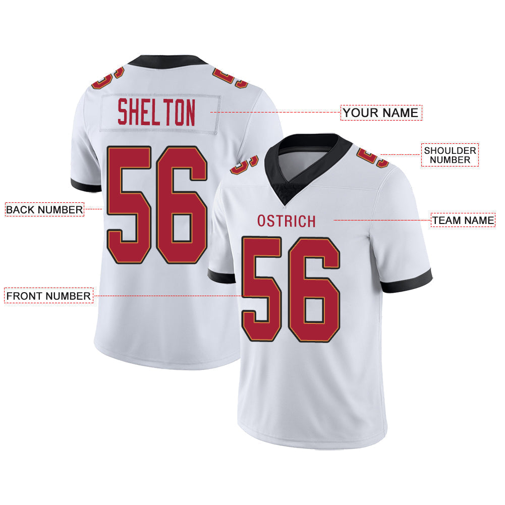 Custom White TB Football Shirt Top