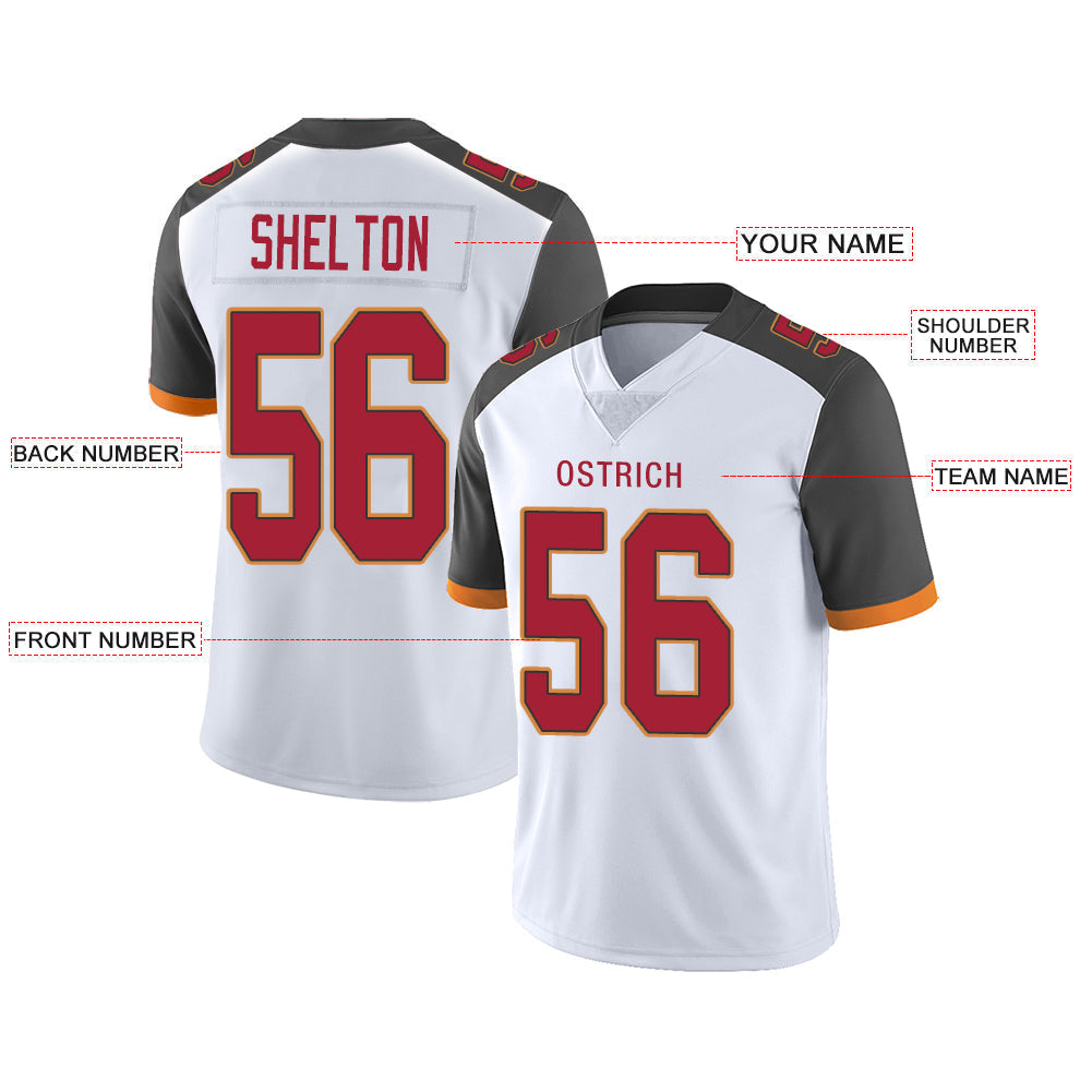 Custom White TB Football Shirt Top