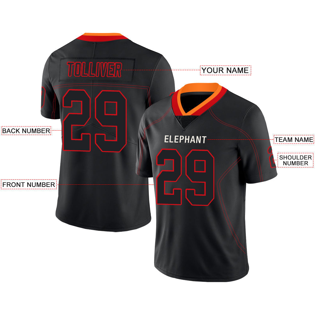 Custom Black TB Football Shirt Top