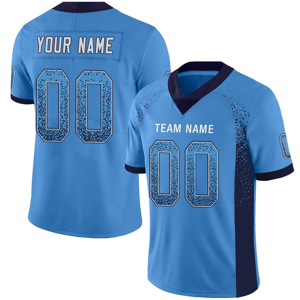 Custom Light Blue TEN Football Shirt Top