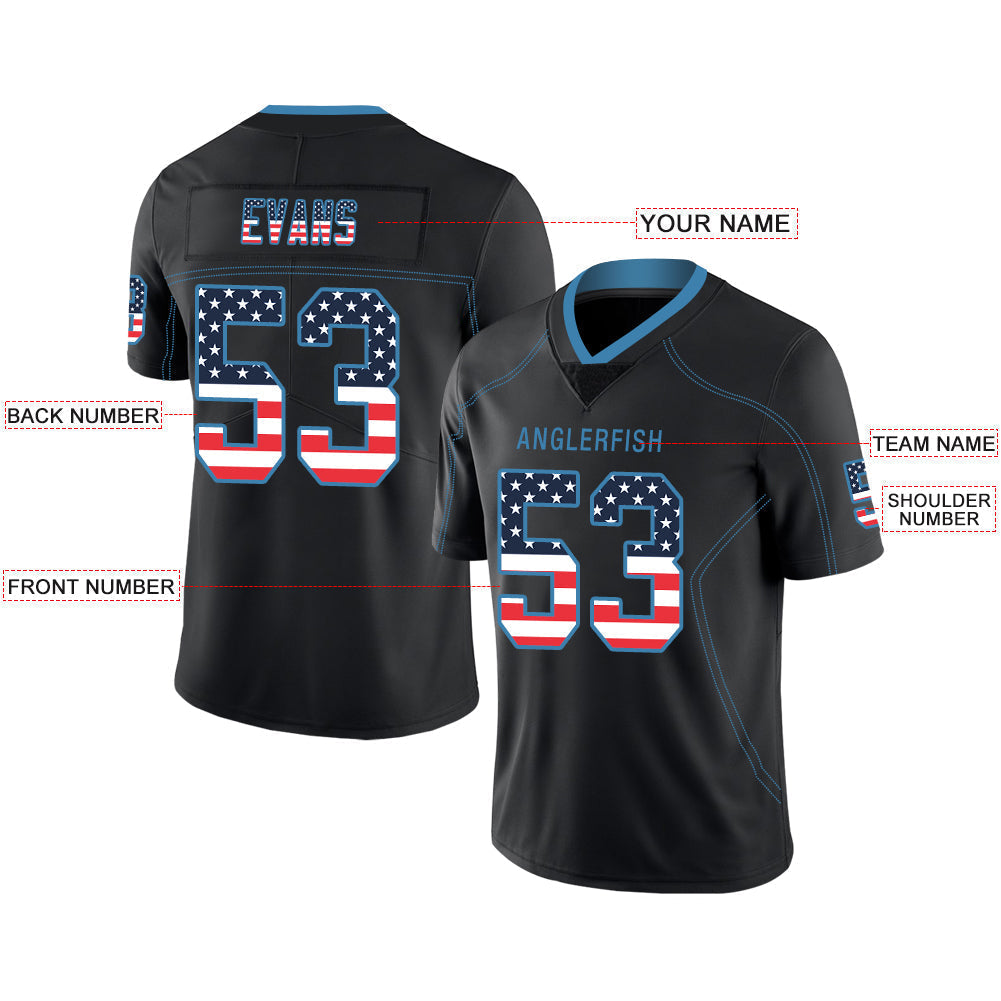 Custom Black TEN Football Shirt Top