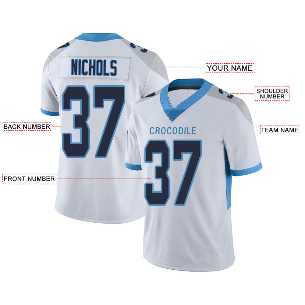 Custom White TEN Football Shirt Top