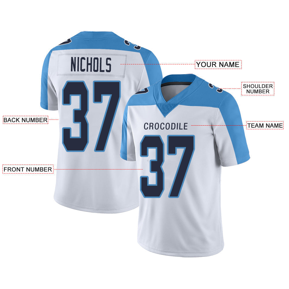 Custom White TEN Football Shirt Top