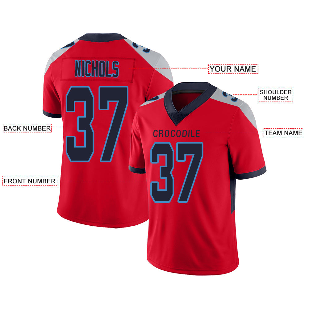 Custom Red TEN Football Shirt Top