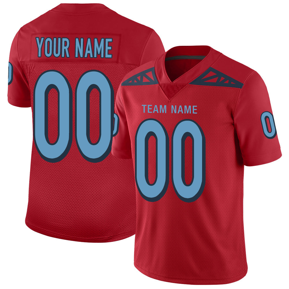 Custom Red TEN Football Shirt Top