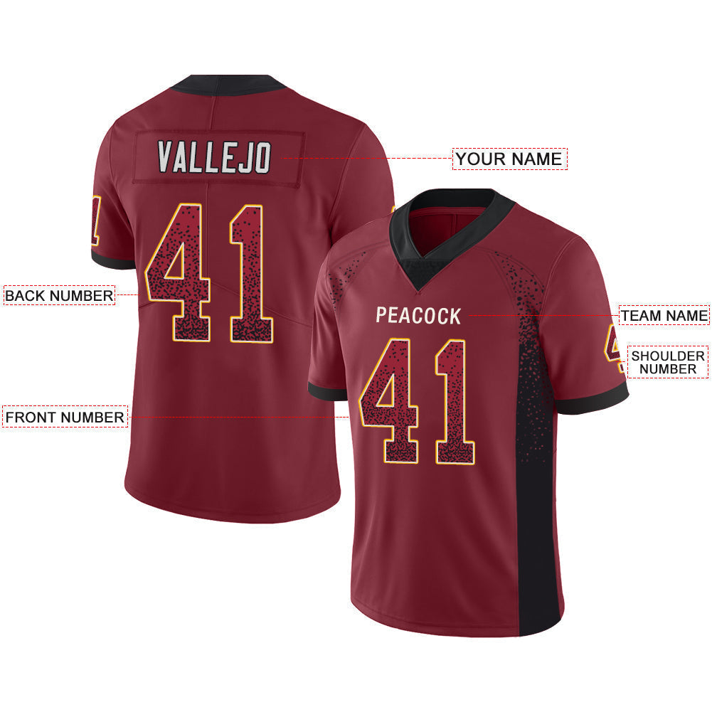 Custom Red Football Shirt Top