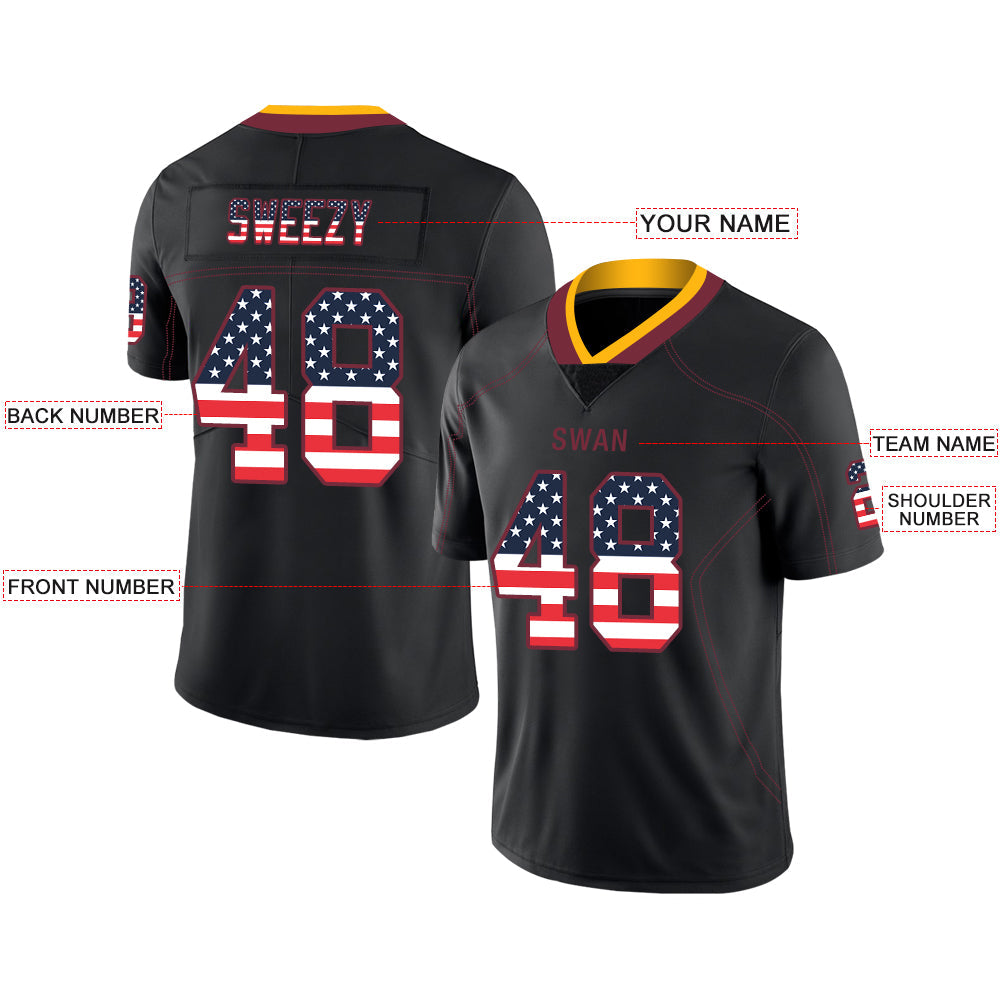 Custom Black Football Shirt Top