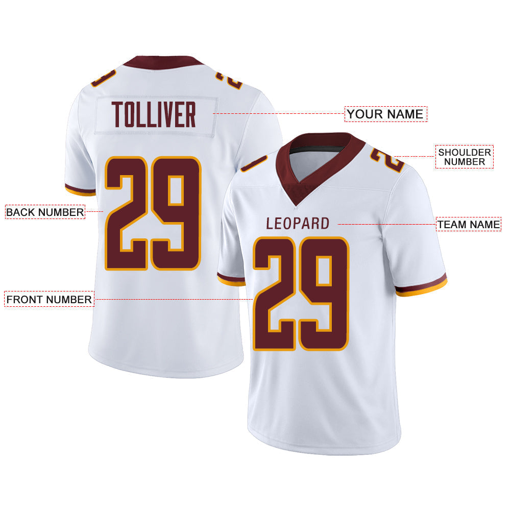 Custom White Football Shirt Top