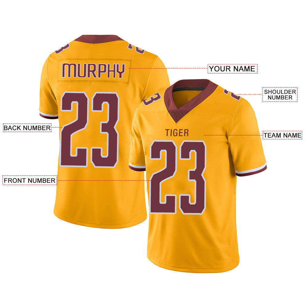 Custom Gold Football Shirt Top