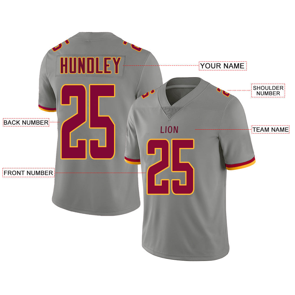 Custom Grey Football Shirt Top