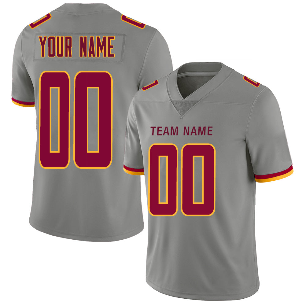 Custom Grey Football Shirt Top